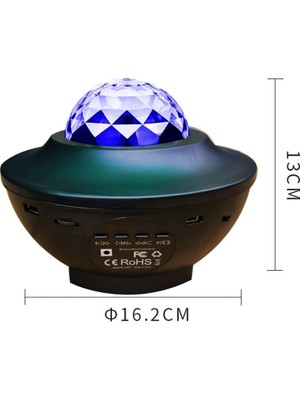 Jifen-HB Bluetooth Lazer Yıldız Projeksiyon Lambası (Yurt Dışından)