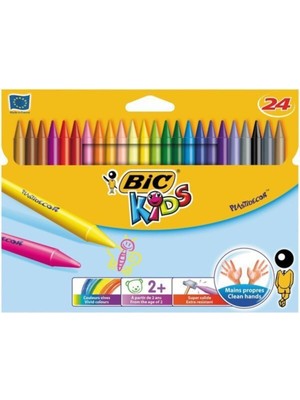 Bic Silinebilir Pastel 24'lü Kutu Renkli Çizim İçin Extra Dayanıklı Pastel Kalemler
