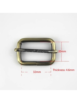 Haicheng Shop Açık Altın Tarzı Iç Genişlik 32MM Metal Sürgülü Çubuk Toka Tri-Yaldızlar Kaymak Dikdörtgen Deri Zanaat Çanta Askısı Kemer Omuz Dokuma Için Ayarlayıcı Toka (Yurt Dışından)