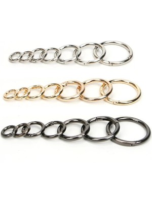 Haicheng Shop Gümüş Tarzı 11 mm 5 Adet Metal Yaylı Kapı O Ring Açılabilir Anahtarlık Deri Çanta Kemer Kayışı Köpek Zinciri Toka Yapış Toka Klip Tetik Dıy Bagaj (Yurt Dışından)