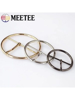 Haicheng Shop Gümüş Tarzı 20 mm 4 Adet Meetee mm Yuvarlak Metal Kemer Tokası Ayarlamak Pin Tokaları Dıy Kadın Ceket Dikiş Düğmeleri Çanta Giyim Dekor Aksesuarları (Yurt Dışından)