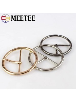 Haicheng Shop Gümüş Tarzı 20 mm 4 Adet Meetee mm Yuvarlak Metal Kemer Tokası Ayarlamak Pin Tokaları Dıy Kadın Ceket Dikiş Düğmeleri Çanta Giyim Dekor Aksesuarları (Yurt Dışından)