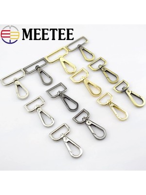 Haicheng Shop Pirinç Tarzı 16MM 2 Adet Meetee mm Metal Çanta Toka Karabina Döner Istakoz Toka Yapış Kanca Anahtarlık Kayışı Deri Donanım Aksesuarı (Yurt Dışından)