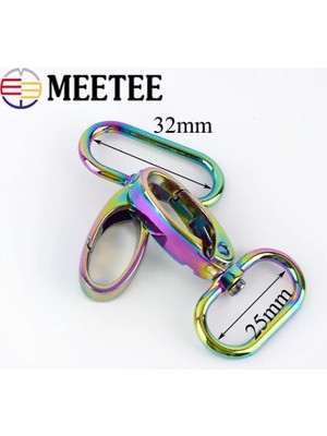 Haicheng Shop Gülaltın Tarzı 25 mm Meetee mm Çanta Askı Kanca Toka Metal Döner Istakoz Sanp Toka Dıy Dokuma Kanca Anahtarlık Tetik Tokaları Aksesuar (Yurt Dışından)