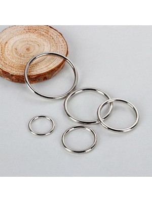 Haicheng Shop Gümüş Tarzı 20 mm Siyah Bronz Altın Gümüş O Ring Bağlantısı Alaşım Metal Ayakkabı Çantaları Kemer Tokaları Dıy Zanaat Malzemeleri (Yurt Dışından)