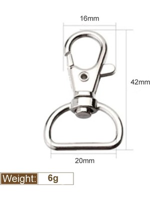 Haicheng Shop 20MM Tarzı Ack Köpek Tokası Açık Sırt Çantası Kancası Anahtar Metal Karabina Klipsi Döner Tetik Köpek Tokası Anahtarlık Dıy Craft (Yurt Dışından)