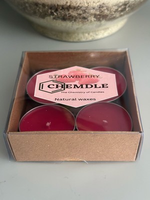 Chemdle Çilek Kokulu Tealight Mum