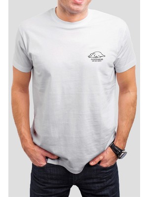 T-35 Kedi Baskılı Beyaz Unisex Tişört