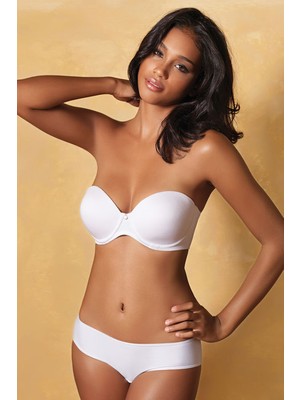 Yeni İnci Desteksiz Pamuklu Straplez Sütyen