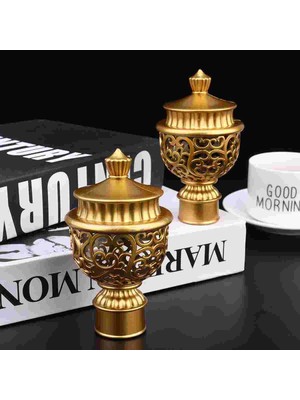 DouranShop Altın Tarzı Dekoratif Perde Çubuk Sonu Tek Pencere Çubukları Perde Direği Süslemeleri Perde Direği Bitişleri Retro Perde Çubuk Kaplamaları (Yurt Dışından)