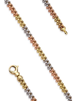 Fiyonk Kuyumculuk 14 Ayar Altın Üç Renk Dorika Örme Roller Bileklik