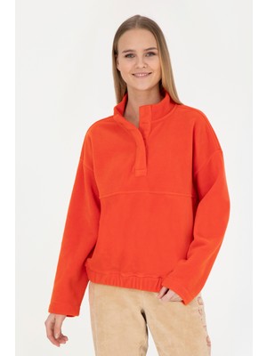 U.S. Polo Assn. Kadın Oranj Sweatshirt 50271565-VR181