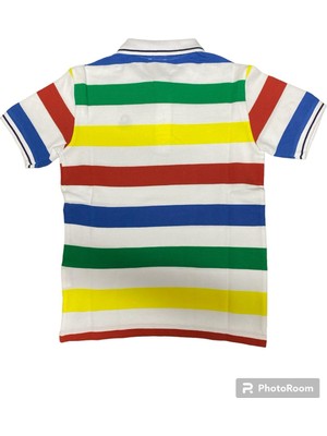 Benetton Erkek Çocuk Çizgili Polo 3EJDC301B-002