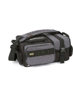 Shimano Yasei Medium Boat Bag Çanta Siyah/Gri Renk 40 cm Uzunlukta 3 Parça Malzeme Kutusu ile