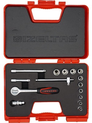 İZELTAŞ 1/4" ALTI KÖŞE LOKMA TAKIMI 15 PARÇA