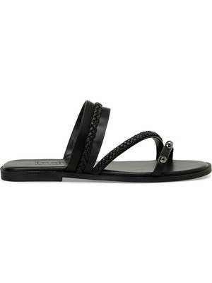 Incı Resta 4fx Siyah Kadın Düz Terlik