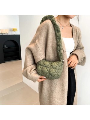 Songli Siyah 20CMX17CMX7CM Sol Taraf Y2K Büyük Gümüş Pamuk Tasarım Kadınlar Için Koltuk Altı Çanta 2023 Kış Kore Moda Y2K Crossbody Çanta Çanta ve Çantalar (Yurt Dışından)