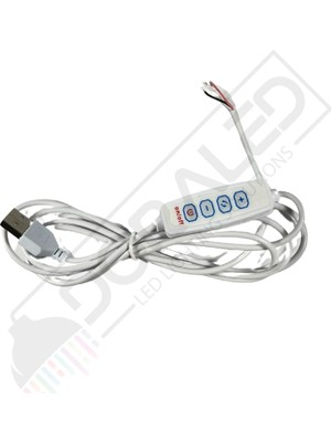 Dora Led  Çift Renk 100 cm Dimmer'li USB Erkek Kablo 2 Amper On/off Switch'li Ucu Açık Dim Edilebilir USB Kablo