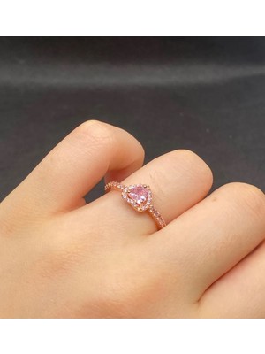 Alessa Beauty Işıltılı Yüksek Kalp Taşlı Yüzük