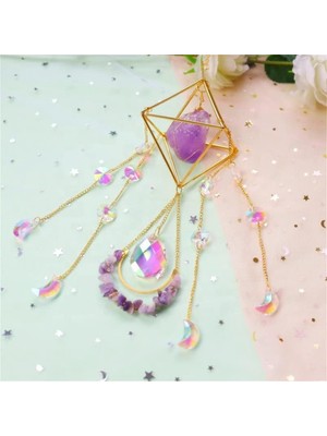 Danazeey Suncatcher Kristal Boho Dekor, Mor Taş Güneş Yakalayıcı Windows Için Asılı, Yeni Eve Taşınma Manevi Hediye,декоративные Подарки (Yurt Dışından)