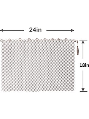 Danazeey Şömine Örgü Ekran Perdesi, 2 Paket Kıvılcım Koruma Örgü Metal Yangın Ekran Paneli, Ev Şömine Için Çekmeli, 18 Inç,декоративные Подарки (Yurt Dışından)