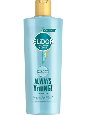 Elidor Collagen Blends Sülfatsız Saç Bakım Şampuanı Always Young Onarıcı ve Yıpranma Karşıtı 350 ml