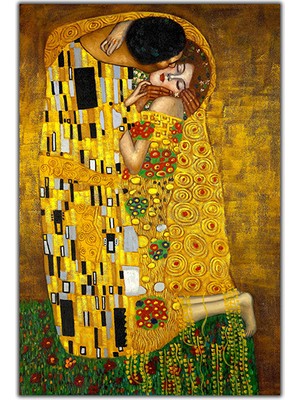 Dekonora Gustav Klimt, Öpücük (The Kiss) Kanvas Tablo, Ünlü Tablolar