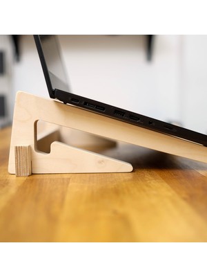 Peka Ahşap Laptop Yükseltici, Laptop Standı, Tüm Modellerle Uyumlu, Taşınabilir Notebook Standı