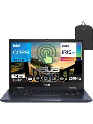 Asus B3402FBA-I58511 Intel Core I5-1235U 24GB 256GB SSD Windows 11 Pro 14'' Fhd Dokunmatik Taşınabilir Bilgisayar AI58512B1D29+ÇANTA