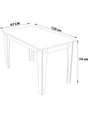 Ankara Mobilya Karen Atlantik Çam Mutfak Masası