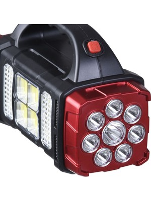 Power Gold 38 W El Feneri PG-800 Solar ve USB Şarjlı LED Ampul ile Dayanıklı Tasarım