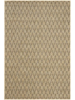 Cool Halı Madrid Natural Siyah Mutfak Halısı Jüt Hasır Dokulu Balkon Halısı Büro Ofis Halısı Outdoor Halı