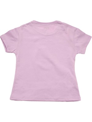 Canix Kids Gökkuşağı Baskılı Kız Tshirt Lila