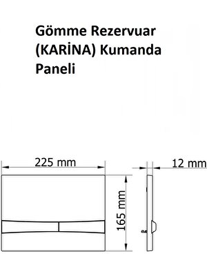 Elitra Vs Karina Gömme Rezervuarkumanda Paneli