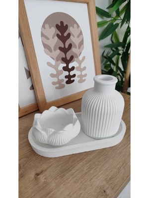 Sihirli Kutular Özel Tasarım Dekoratif Vazo , Lotus Mumluk, Dekoratif Tabak