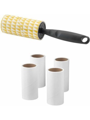 IKEA Bastıs Iplik/tüy Toplayıcı, gri+Bastıs 4lü Yedek Iplik Toplayıcı, Beyaz