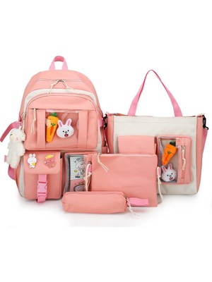 Murat Magic Açık Sırt Çantası Büyük Kapasiteli Okul Çantası Postacı Çantası 4 Parçalı Set (Yurt Dışından)