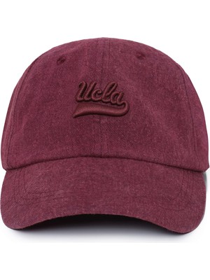 Ucla Fortuno Bordo Baseball Cap Nakışlı  Unisex Şapka