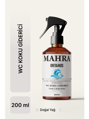 Mahra Okyanus Kokulu Wc Lavabo ve Banyo Kötü Koku Giderici Ultra Kalıcı Yüzey Parfümü Oda Kokusu200 Ml