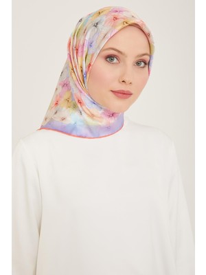 Armine İpek Eşarp 2024 Yaz - 9108-52 Lila Pembe Twill