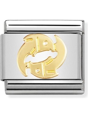 Nomination Composable Classic Dekoratif Link - Burçlar - Balık - (12 Pisces) 18K Altın