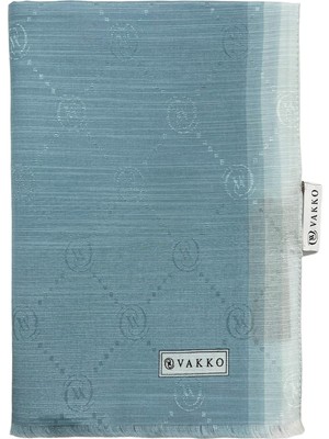 Vakko Pamuk Ipek Şal - Hologram - Bebe Mavi