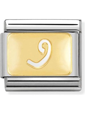 Nomination Composable Classic Dekoratif Link - Harfler Arapça - Waaw - (20 Waaw) 18K Altın