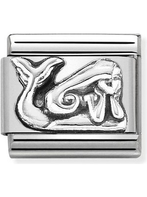 Nomination Composable Classic Dekoratif Link - Oksitlenmiş Semboller - Deniz Kızı -  925 Gümüş