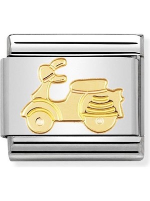 Nomination Composable Classic Dekoratif Link - Teknoloji - Motosiklet - (06 Vespa) 18K Altın