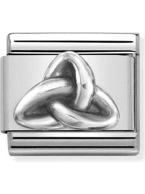 Nomination Composable Classic Dekoratif Link - Oksitlenmiş Semboller - Üçlü Düğüm -  925 Gümüş