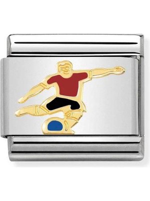 Nomination Composable Classic Dekoratif Link - Spor - Futbolcu Kırmızı -  18K Altın