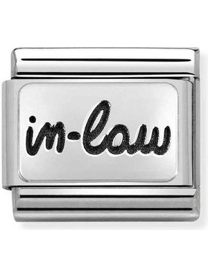 Nomination Composable Classic Dekoratif Link - Plakalar Oksitlenmiş - Kayın - (56 In Law) 925 Gümüş