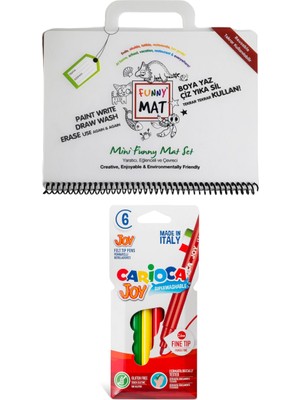 Akademi Çocuk Mini Set & Carioca Süper Yıkanabilir 6'lı Keçeli Kalem