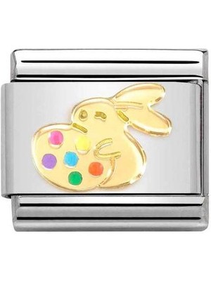 Nomination Composable Classic Dekoratif Link - Semboller - Paskalya Tavşanı Yumurtaları -  18K Altın